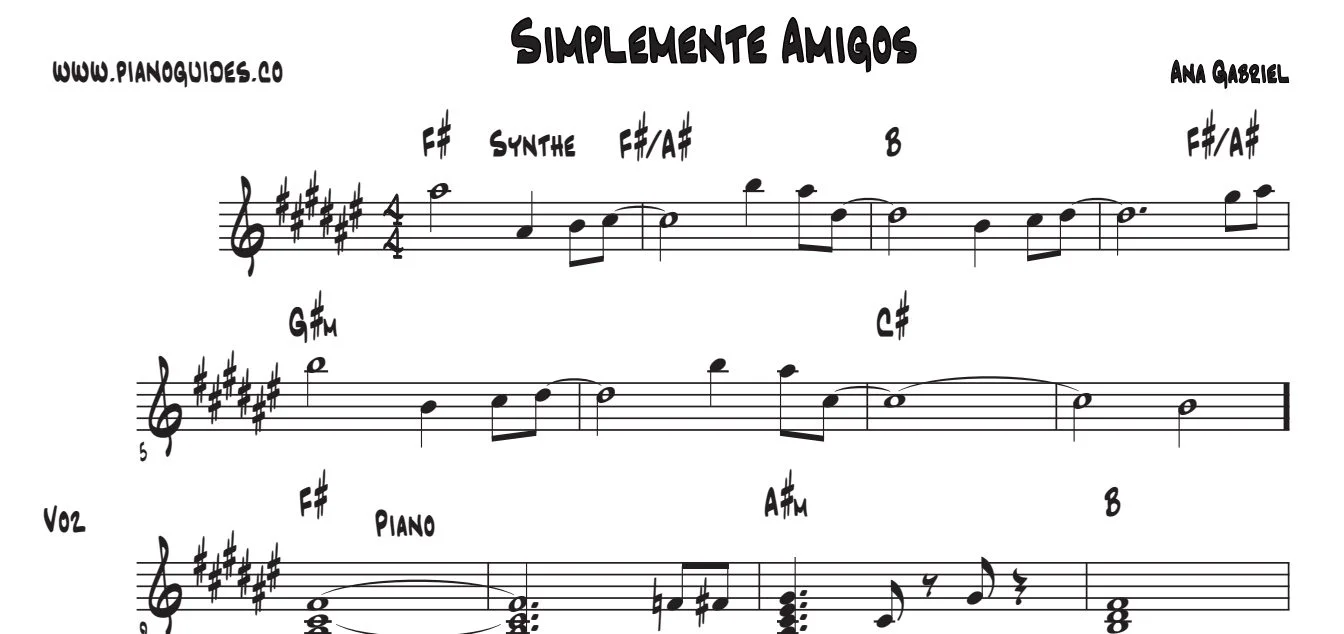 Título y primeras líneas de la guía de Simplemente Amigos