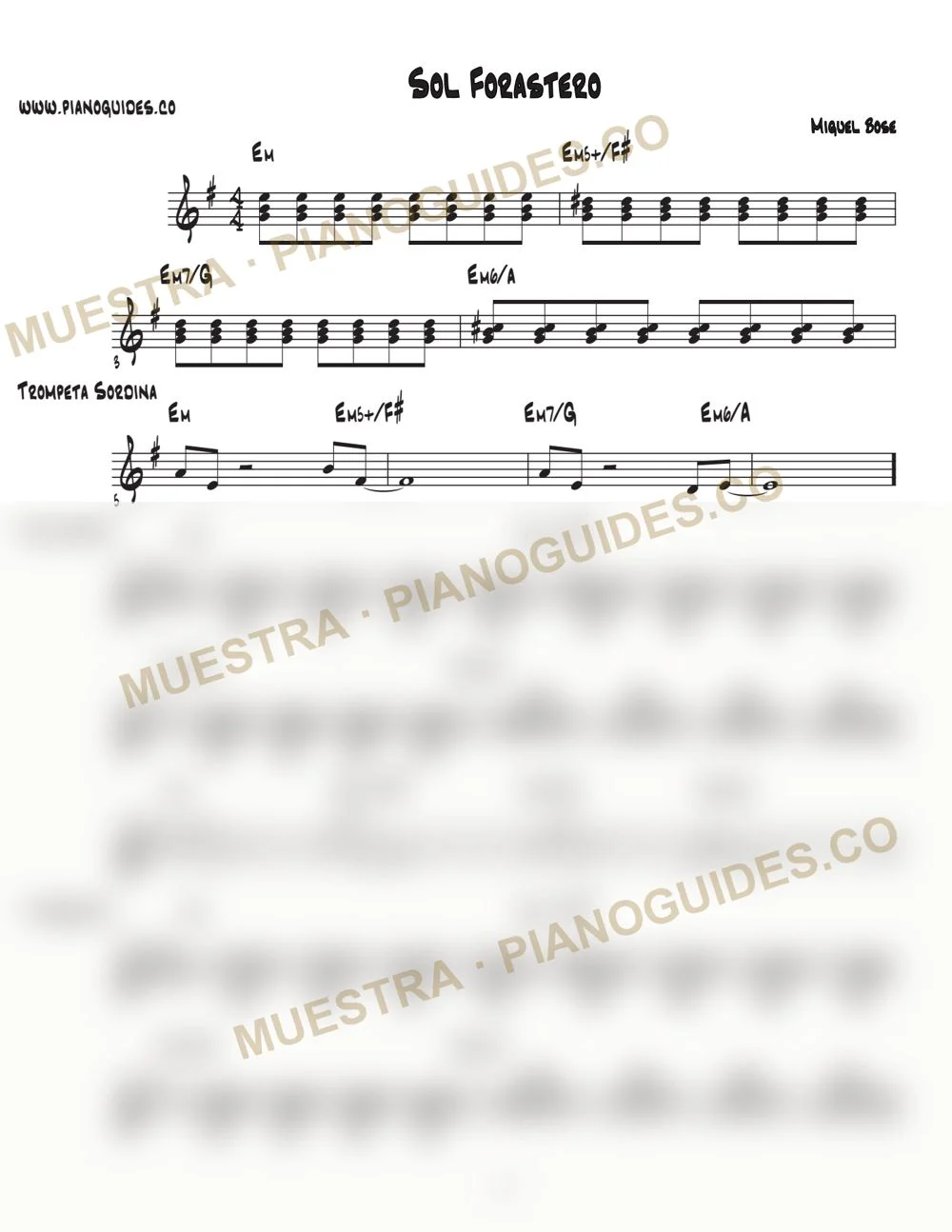 Primera página de la guía Sol Forastero