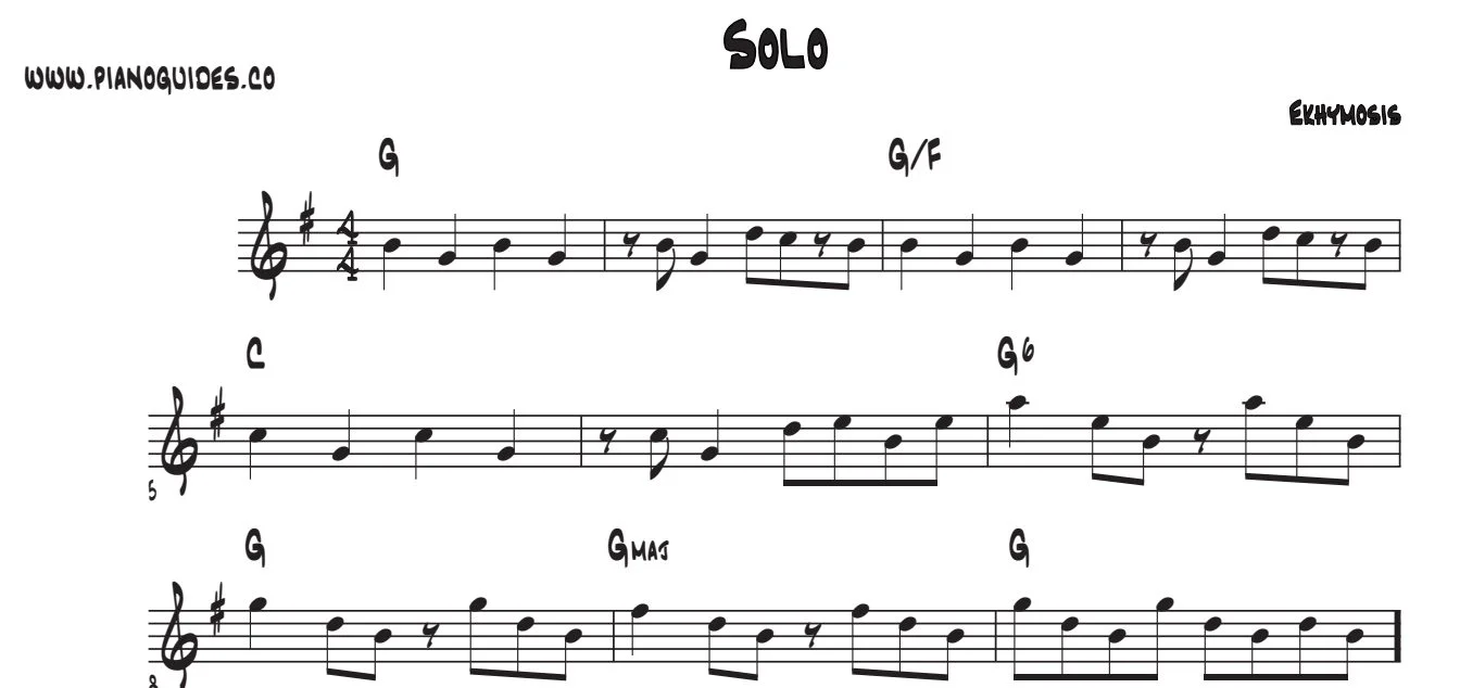 Título y primeras líneas de la guía de Solo