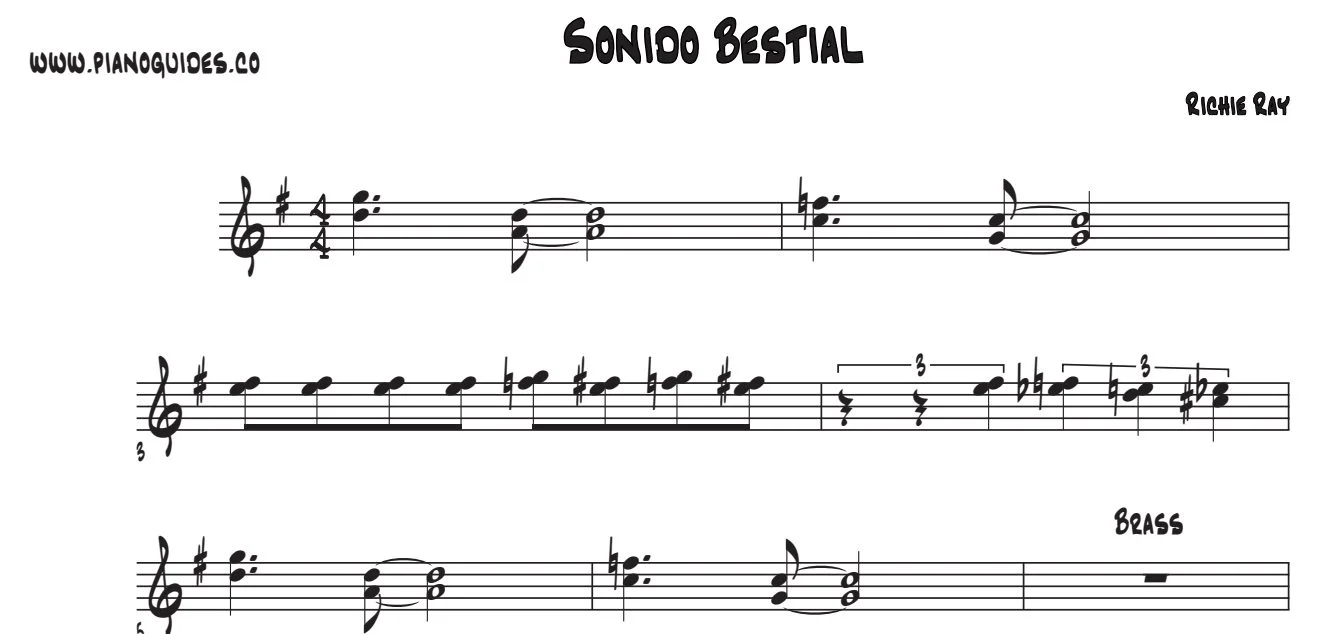 Título y primeras líneas de la guía de Sonido Bestial