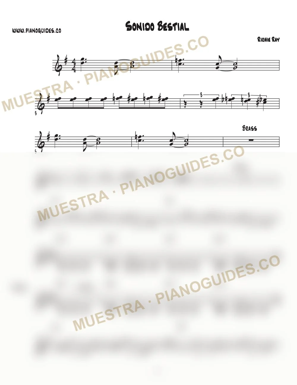 Primera página de la guía Sonido Bestial