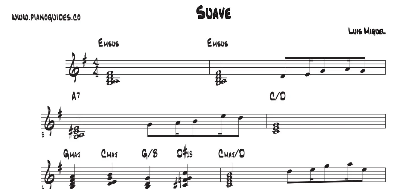 Título y primeras líneas de la guía de Suave