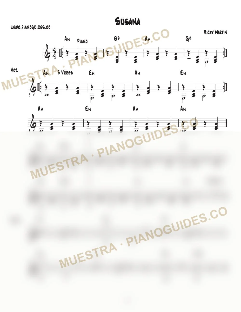 Primera página de la guía Susana