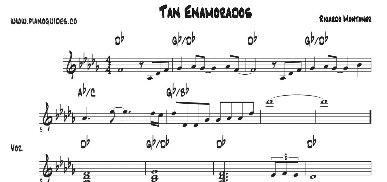 Título y primeras líneas de la guía de Tan Enamorados