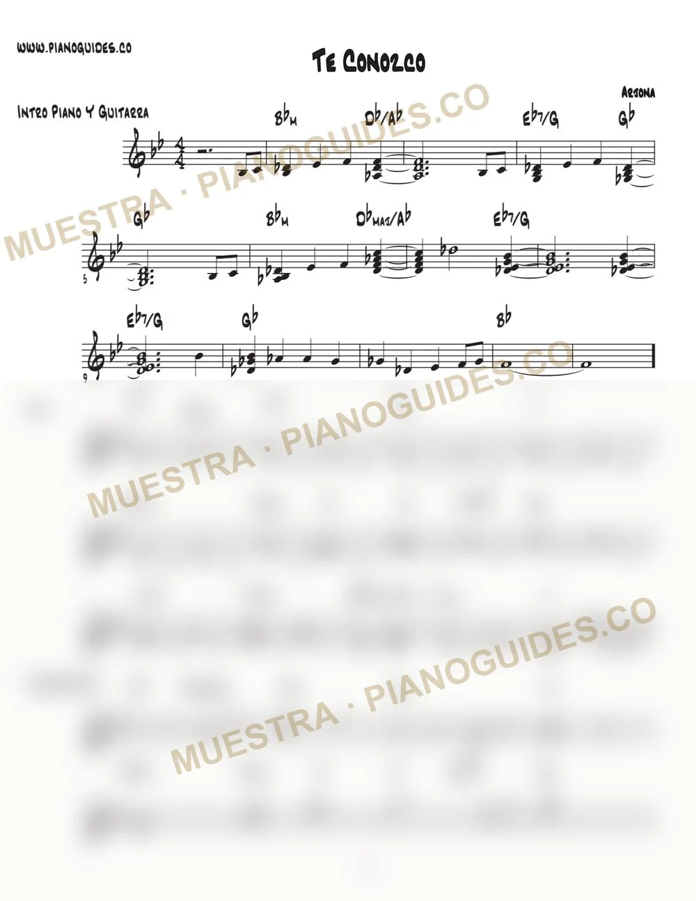 Primera página de la guía Te Conozco