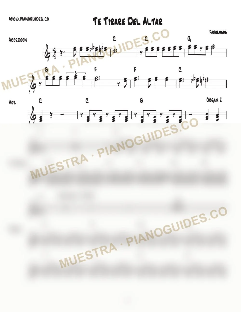 Primera página de la guía Te Tiraré Del Altar