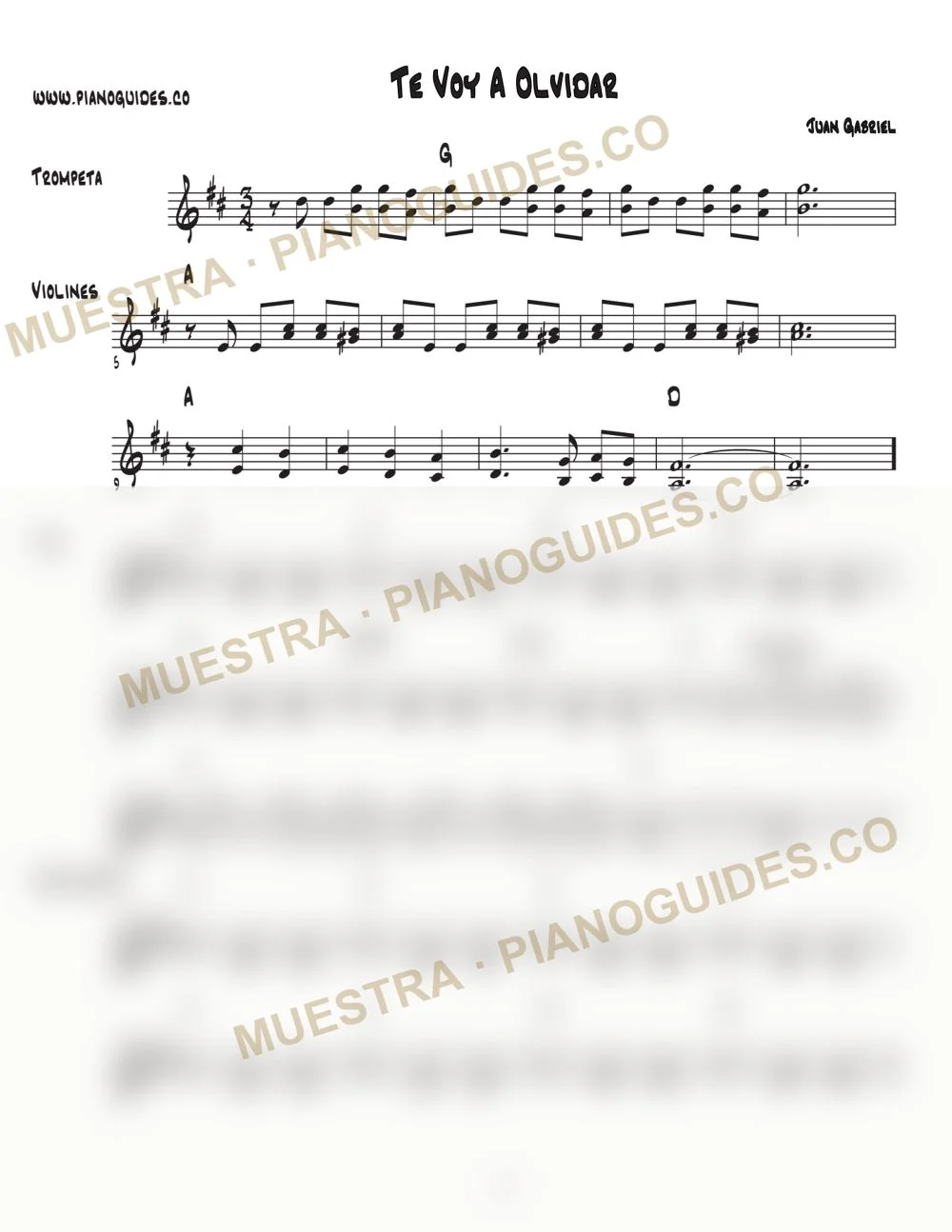 Primera página de la guía Te Voy A Olvidar