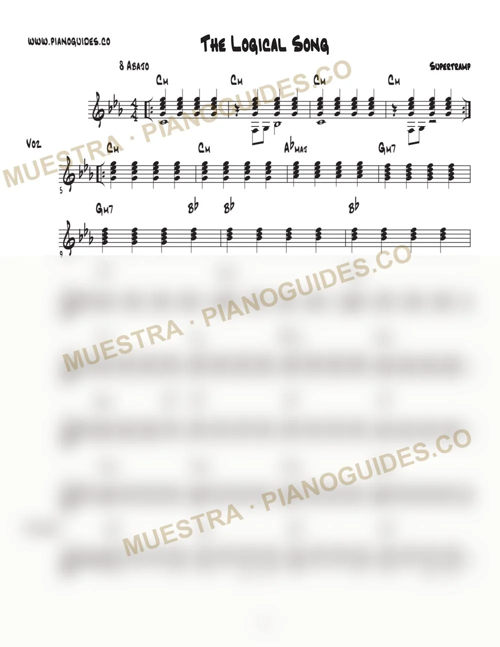 Primera página de la guía The Logical Song