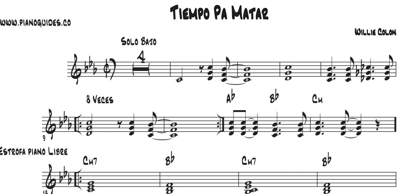 Título y primeras líneas de la guía de Tiempo Pa’ Matar