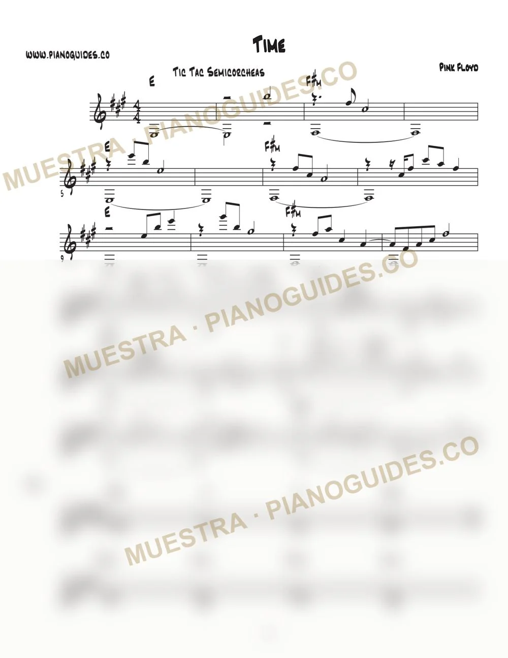 Primera página de la guía Time