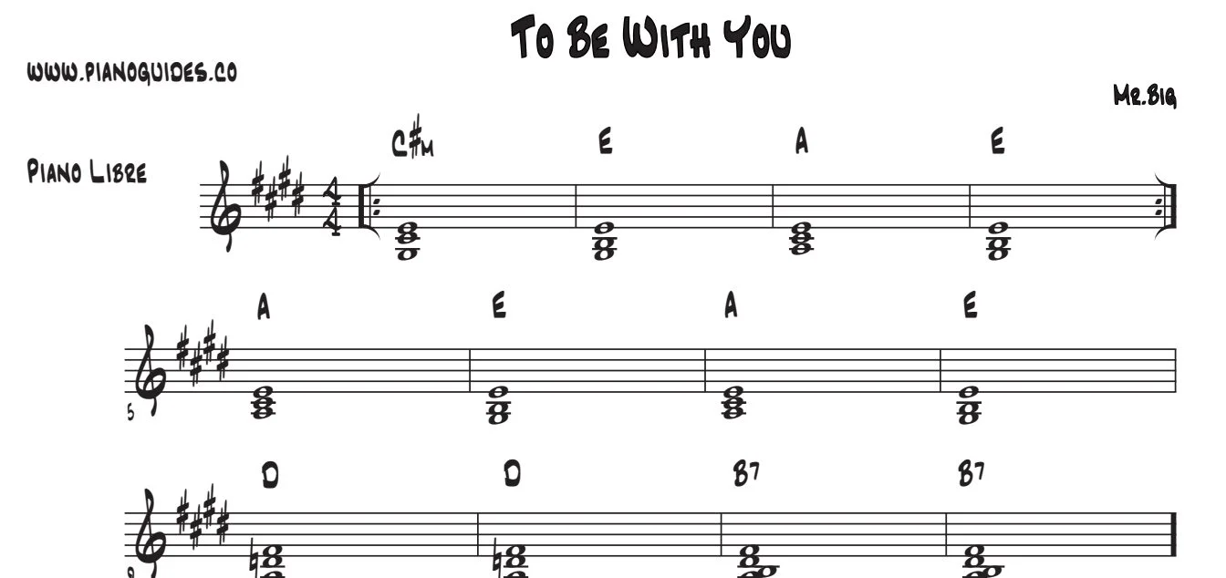 Título y primeras líneas de la guía de To Be With You