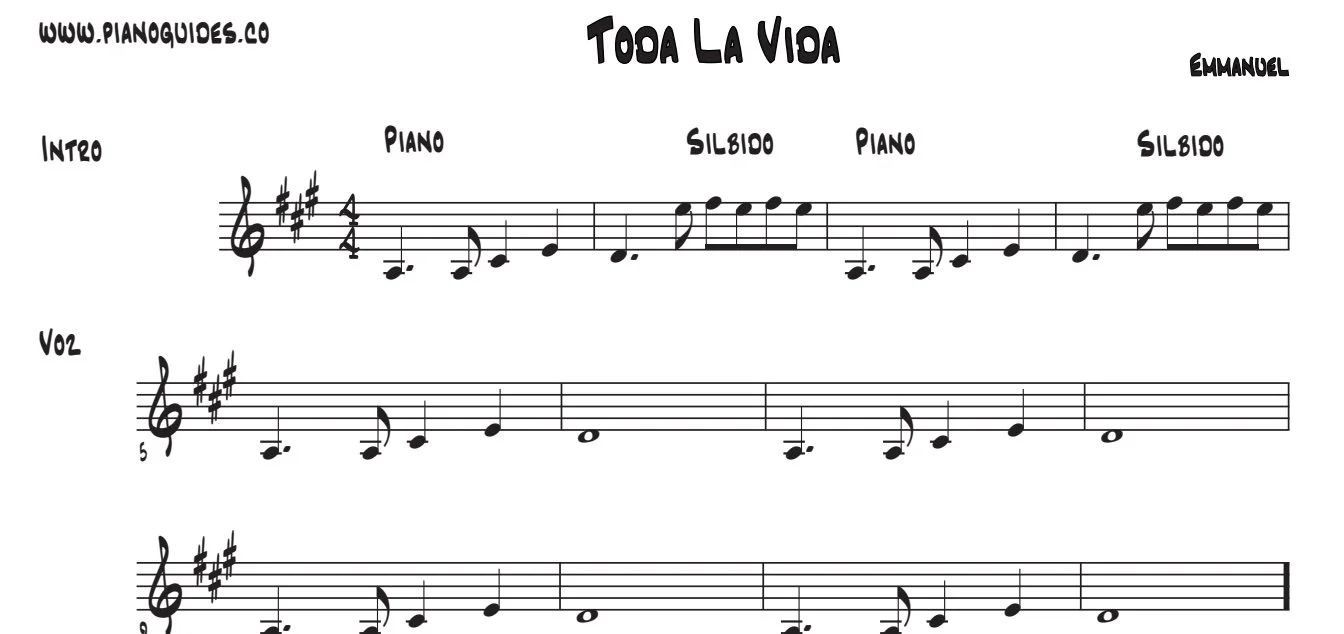 Título y primeras líneas de la guía de Toda La Vida
