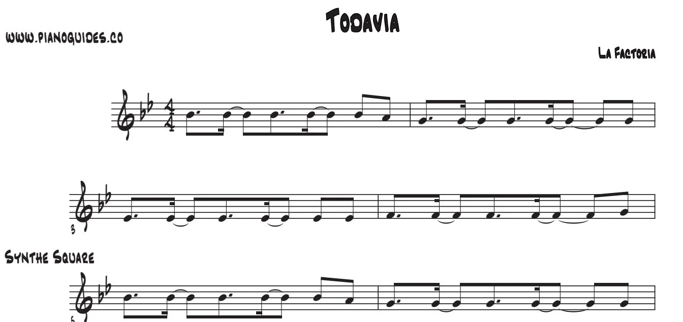 Título y primeras líneas de la guía de Todavía