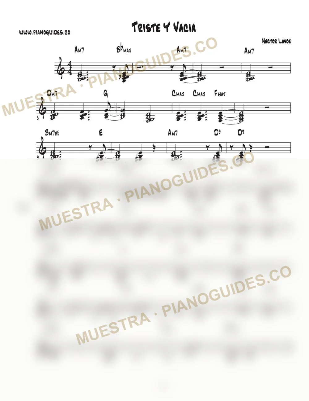 Primera página de la guía Triste Y Vacía