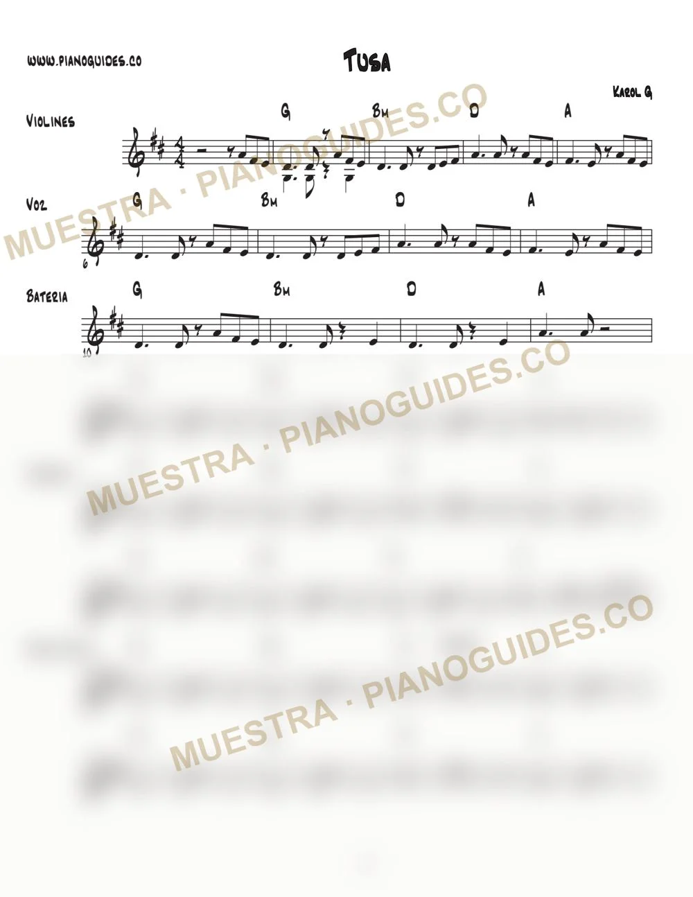 Primera página de la guía Tusa