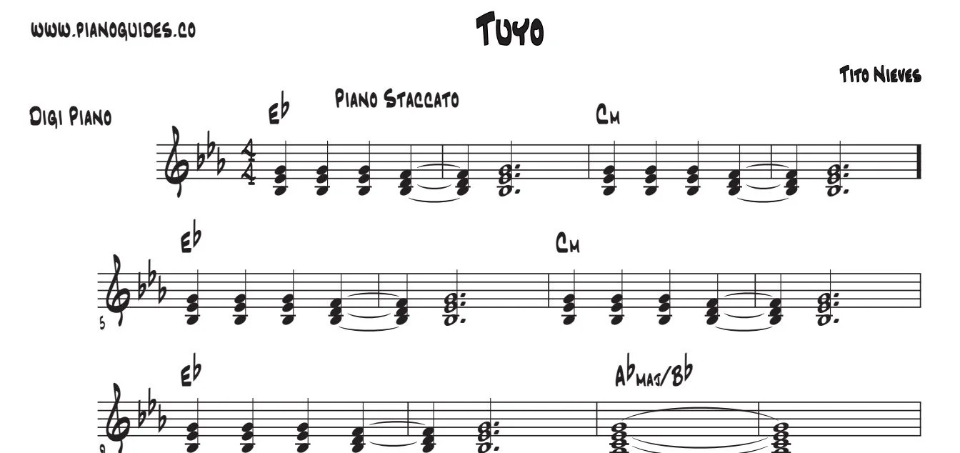 Título y primeras líneas de la guía de Tuyo