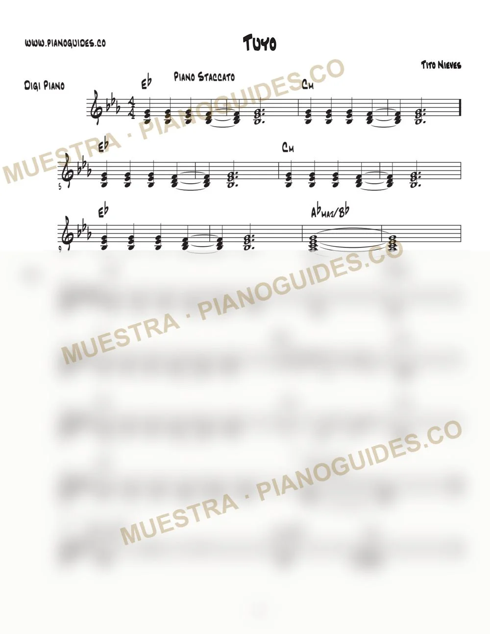 Primera página de la guía Tuyo