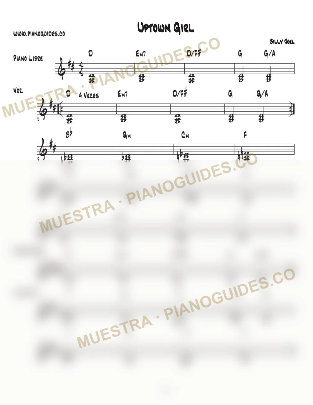 Primera página de la guía Uptown Girl
