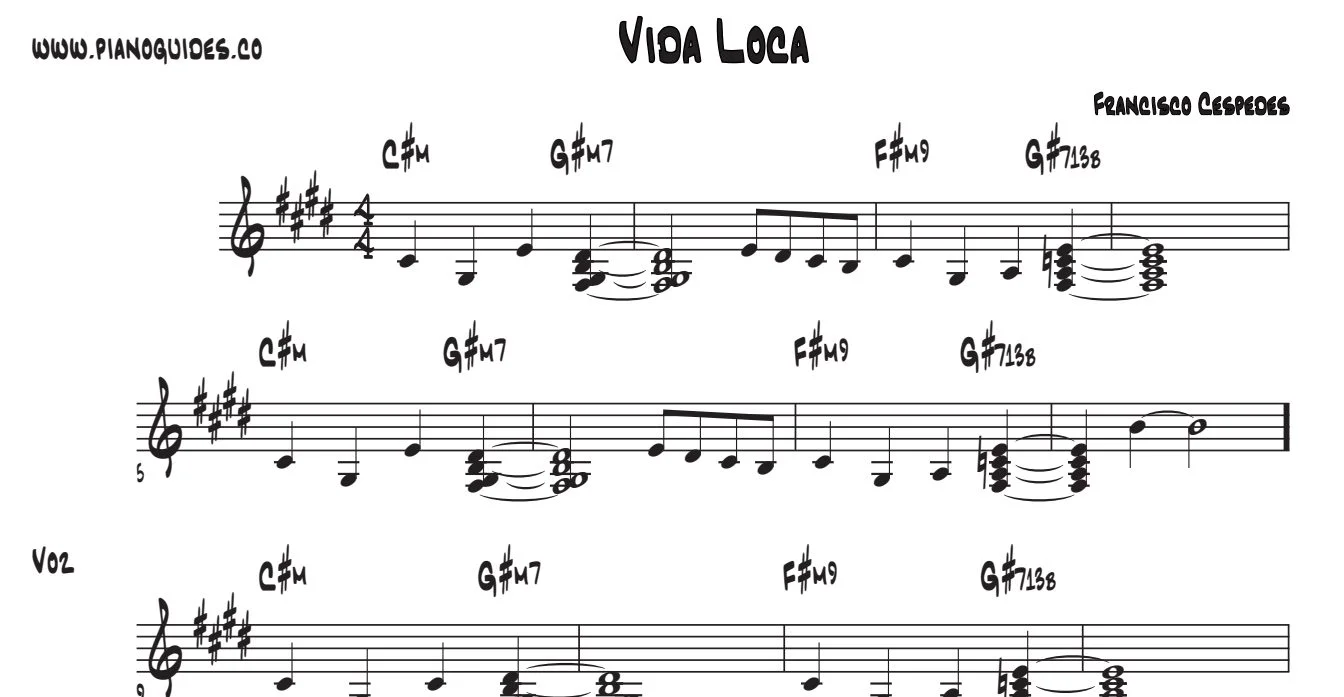 Título y primeras líneas de la guía de Vida Loca