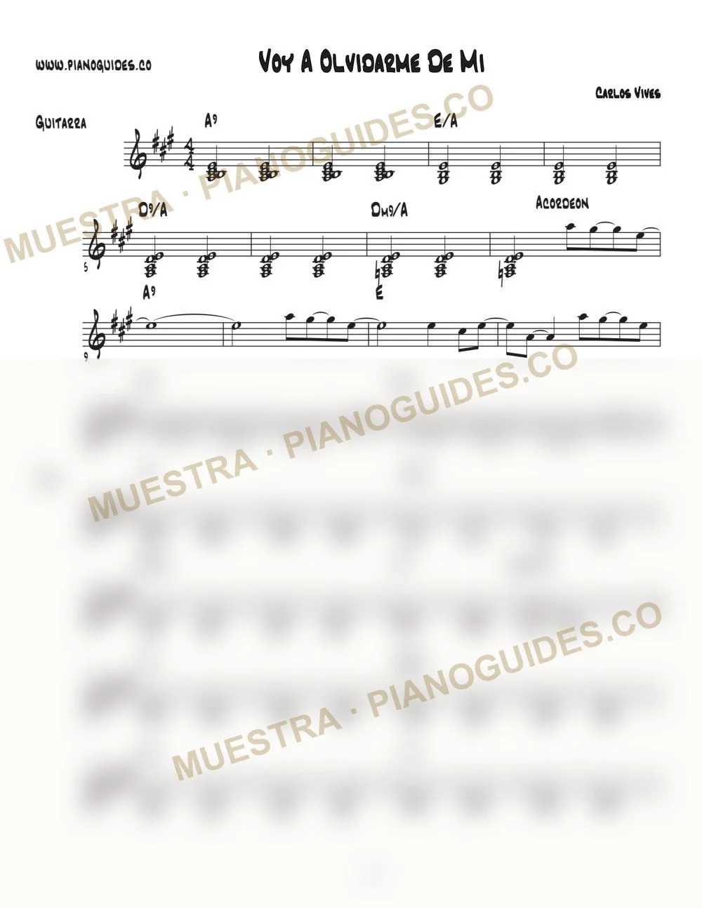 Primera página de la guía Voy A Olvidarme De Mí