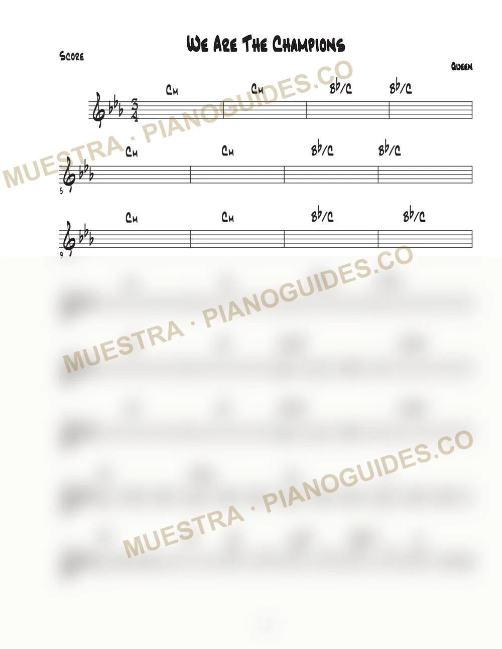 Primera página de la guía We Are The Champions (Original)