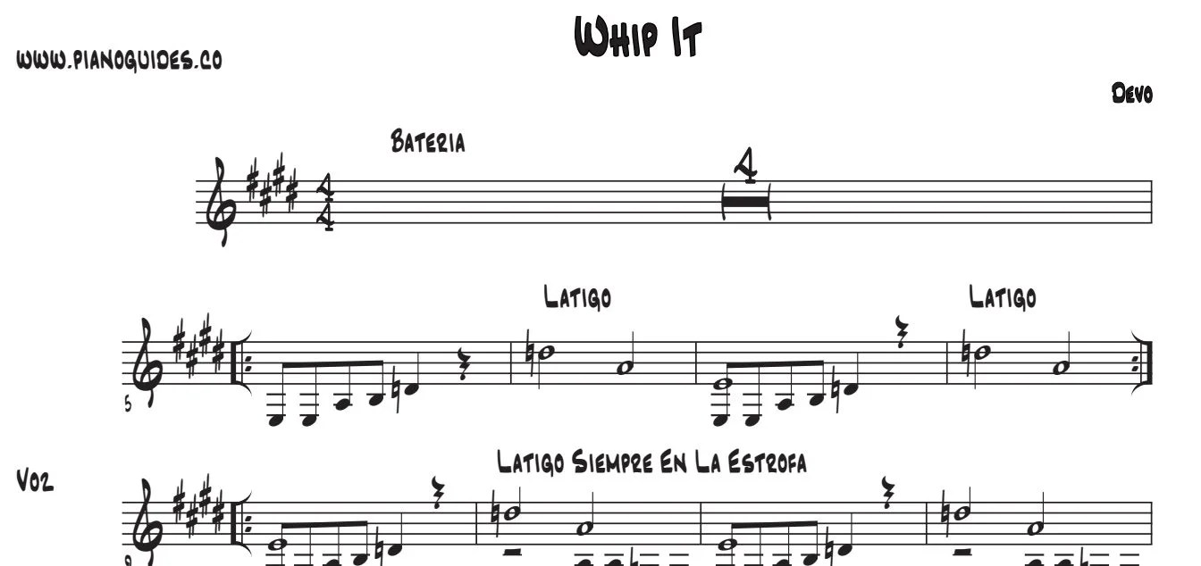 Título y primeras líneas de la guía de Whip It