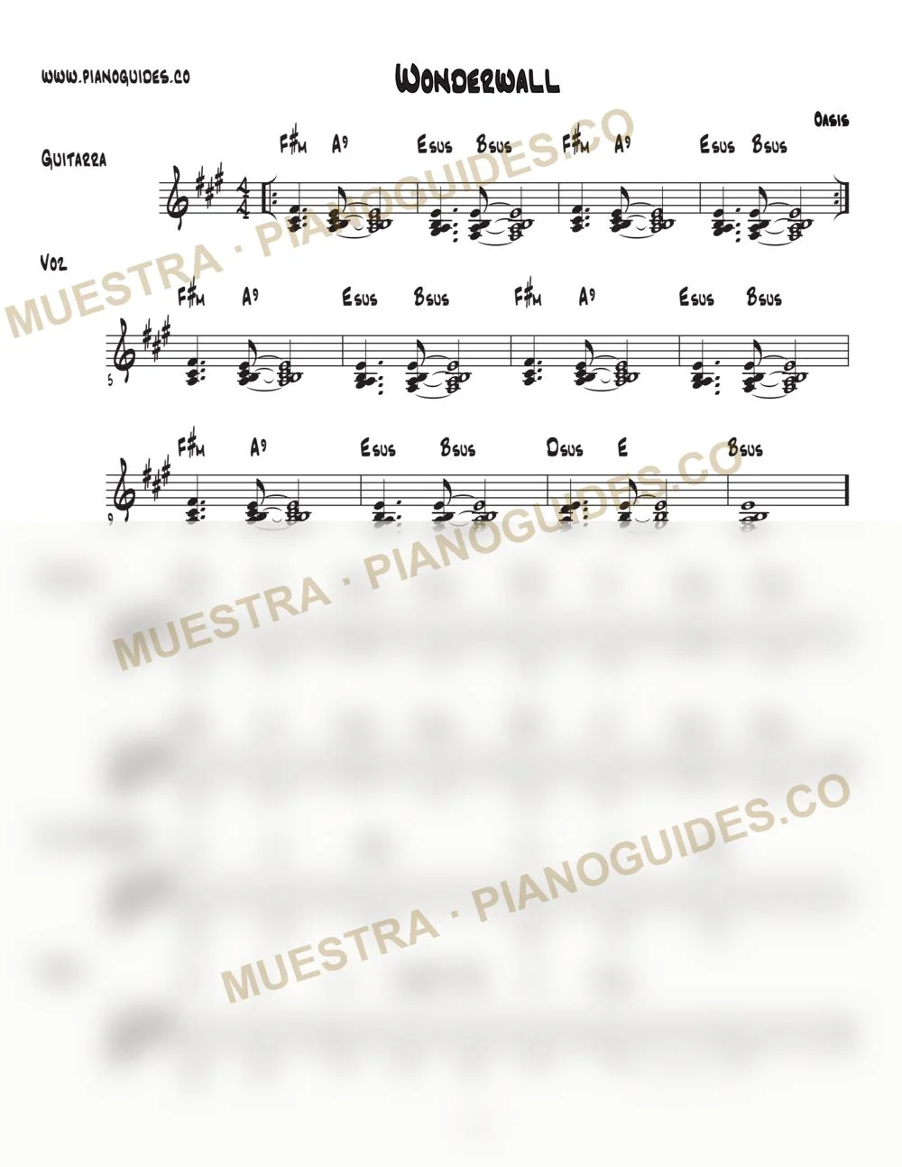 Primera página de la guía Wonderwall