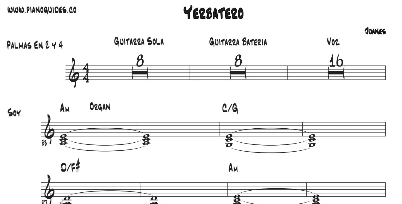Título y primeras líneas de la guía de Yerbatero