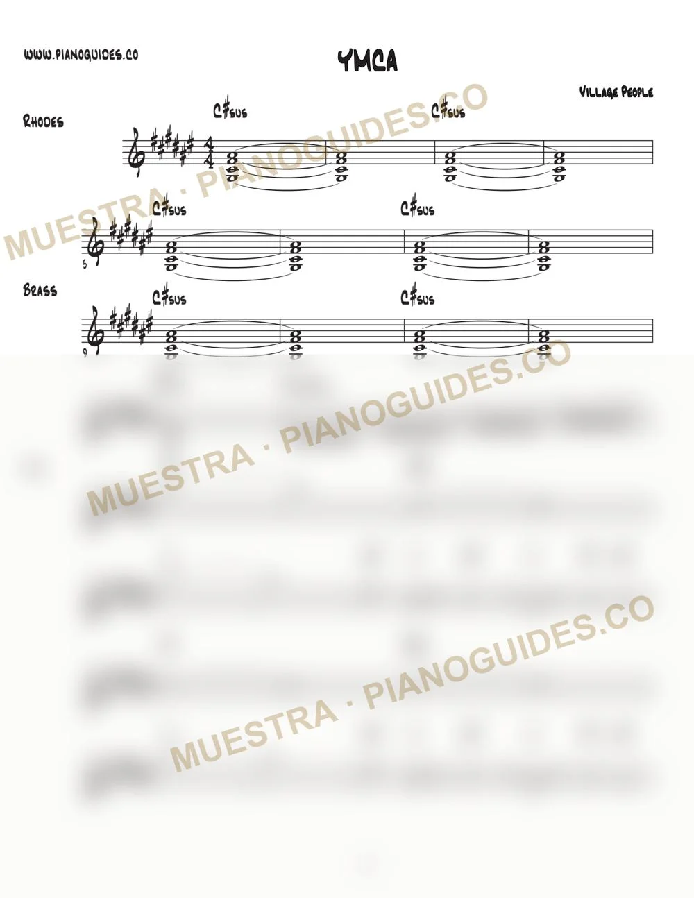 Primera página de la guía YMCA