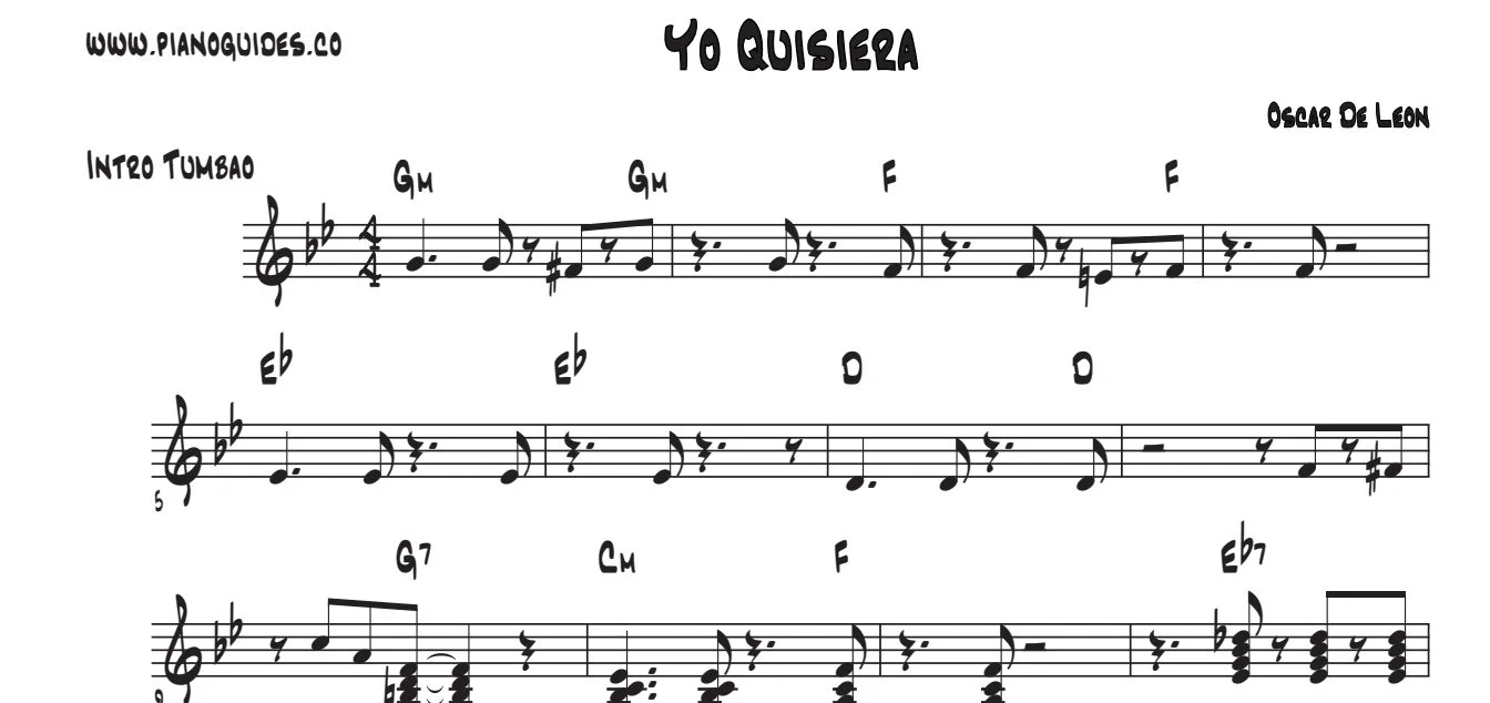 Título y primeras líneas de la guía de Yo Quisiera