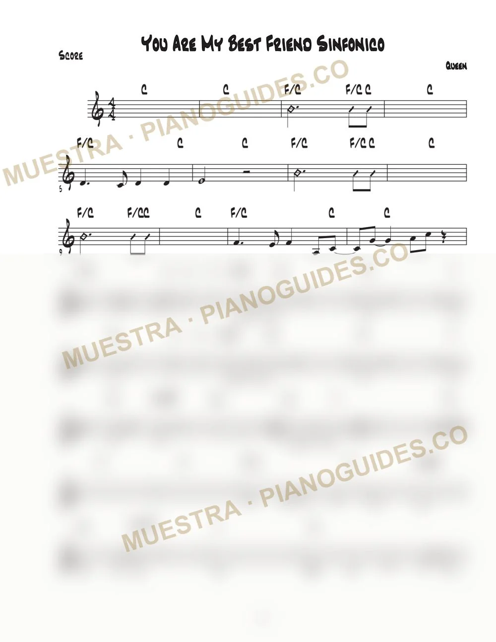 Primera página de la guía You're My Best Friend (Sinfonico)