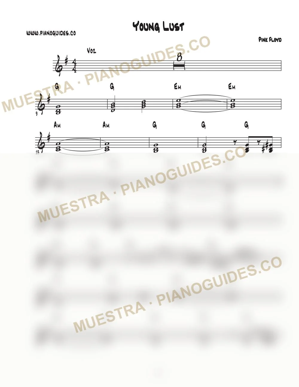 Primera página de la guía Young Lust