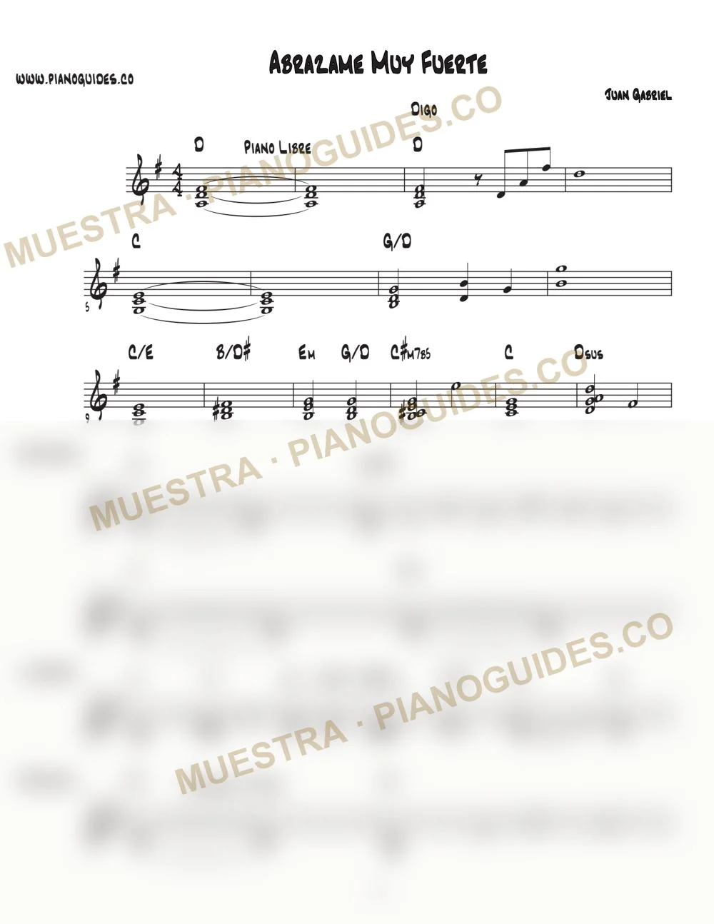 Primera página de la guía Abrázame Muy Fuerte