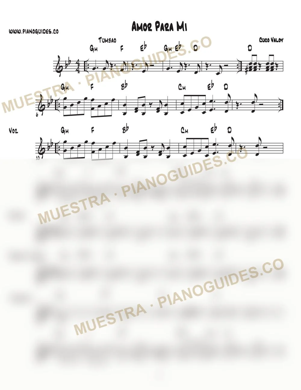 Primera página de la guía Amor Para Mí