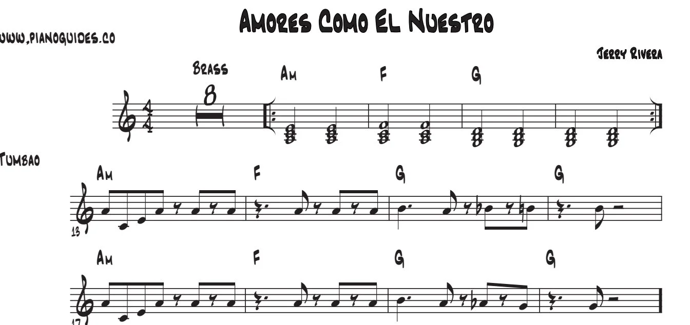 Título y primeras líneas de la guía de Amores Como El Nuestro