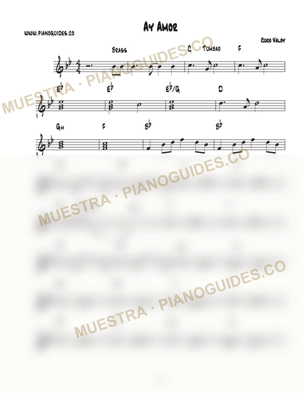 Primera página de la guía Ay! Amor
