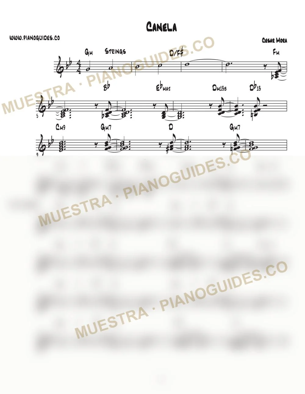 Primera página de la guía Canela