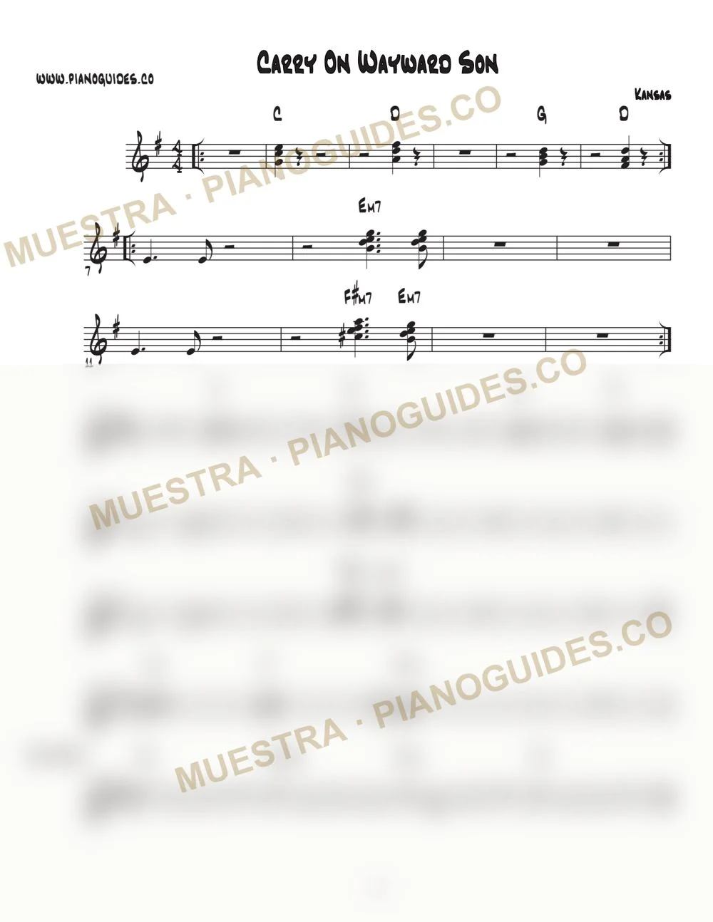 Primera página de la guía Carry On Wayward Son