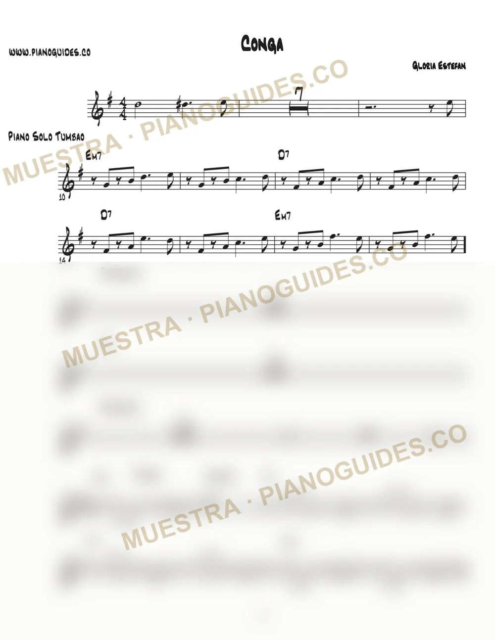 Primera página de la guía Conga