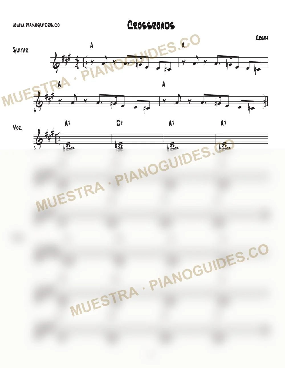 Primera página de la guía Crossroads