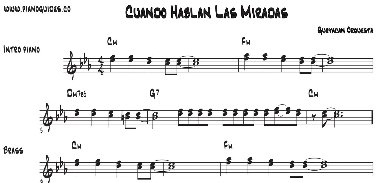 Título y primeras líneas de la guía de Cuando Hablan Las Miradas