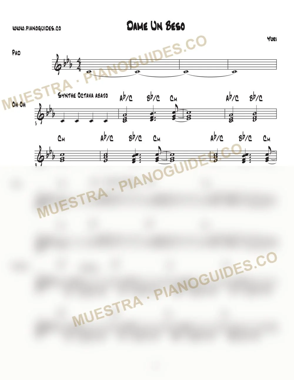Primera página de la guía Dame Un Beso
