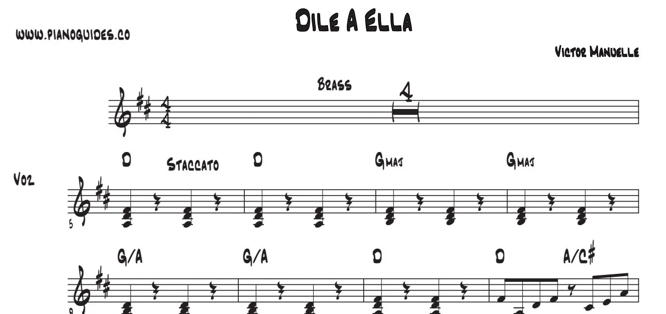 Título y primeras líneas de la guía de Dile A Ella