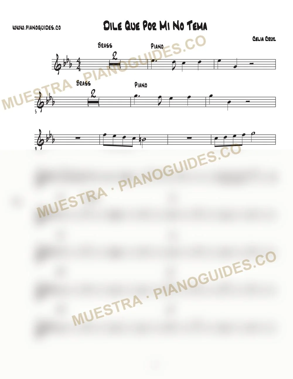 Primera página de la guía Dile Que Por Mí No Tema