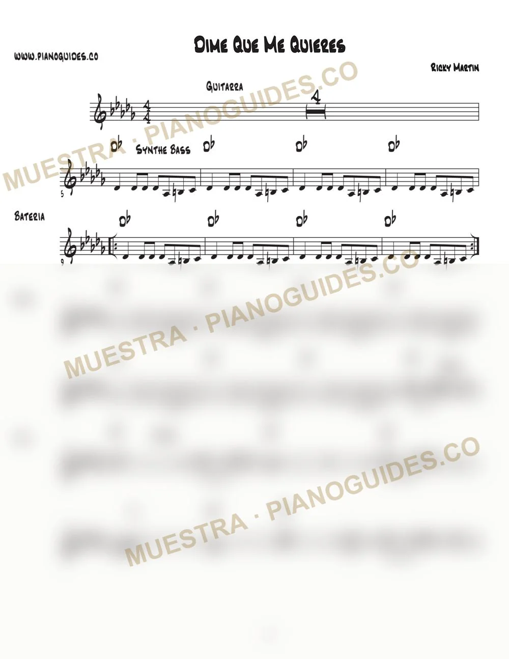 Primera página de la guía Dime Que Me Quieres