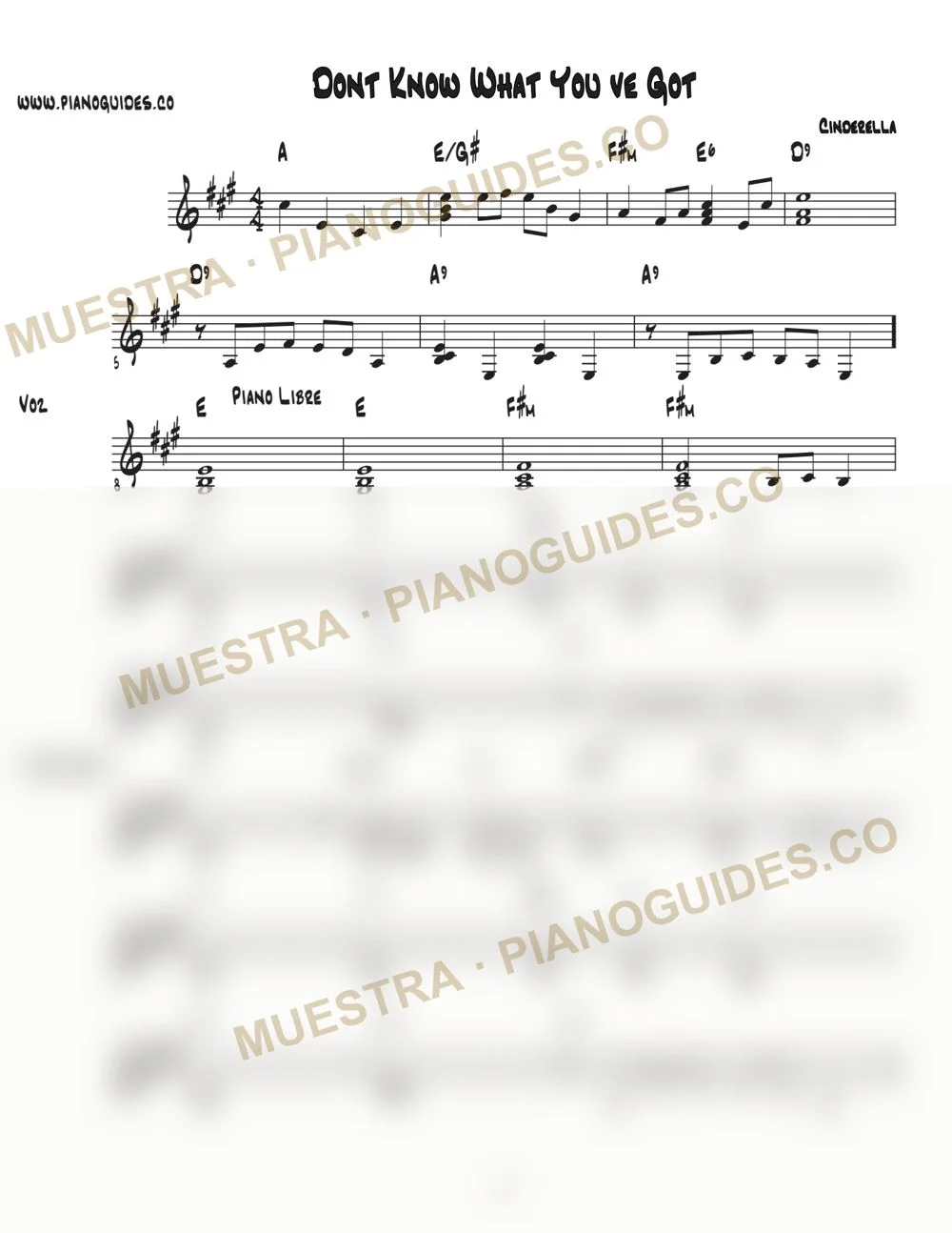 Primera página de la guía Don't Know What You've Got