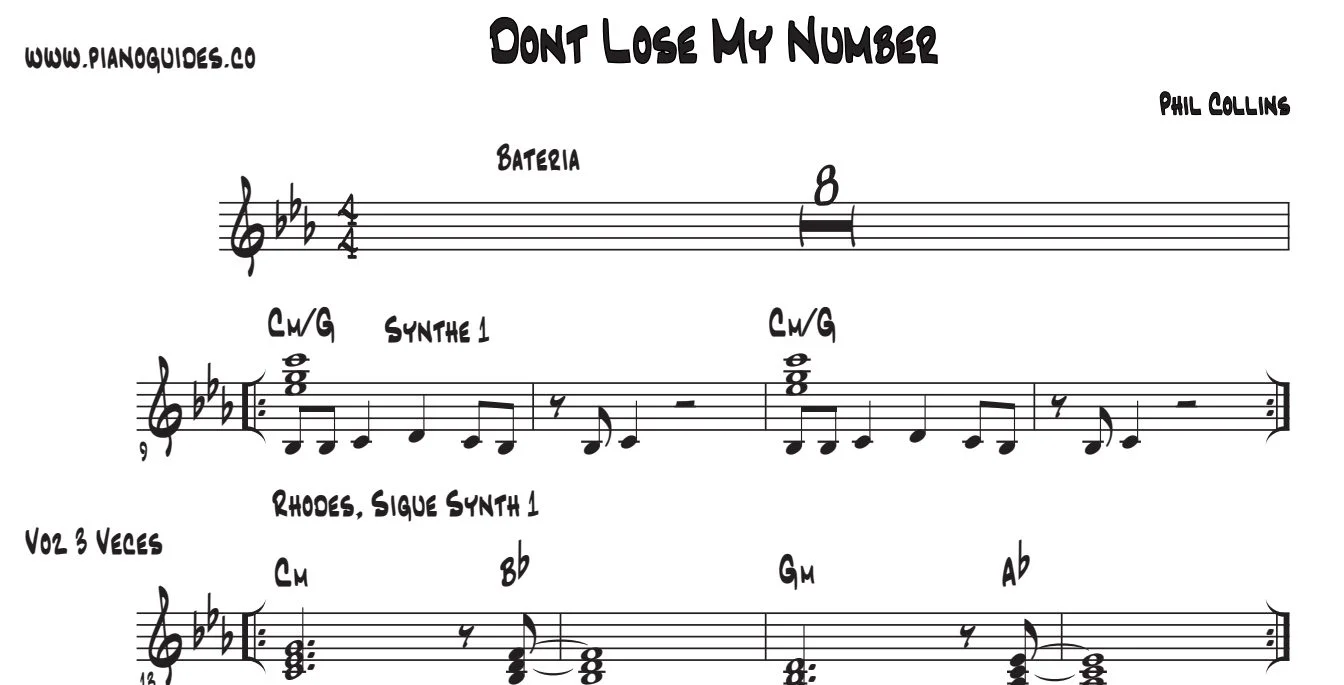 Título y primeras líneas de la guía de Don't Lose My Number