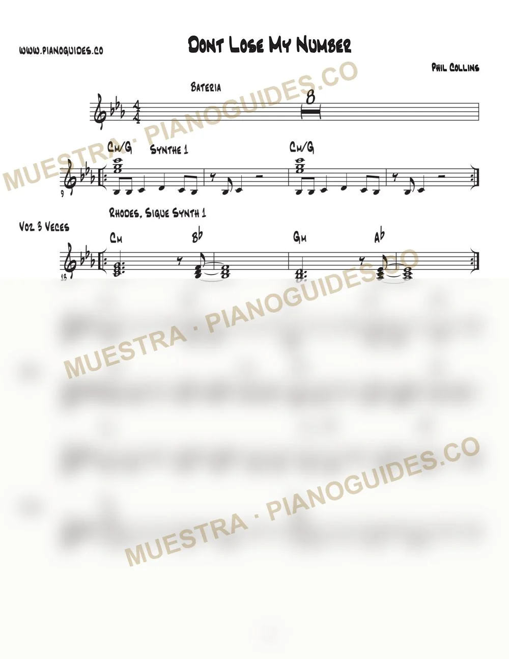 Primera página de la guía Don't Lose My Number