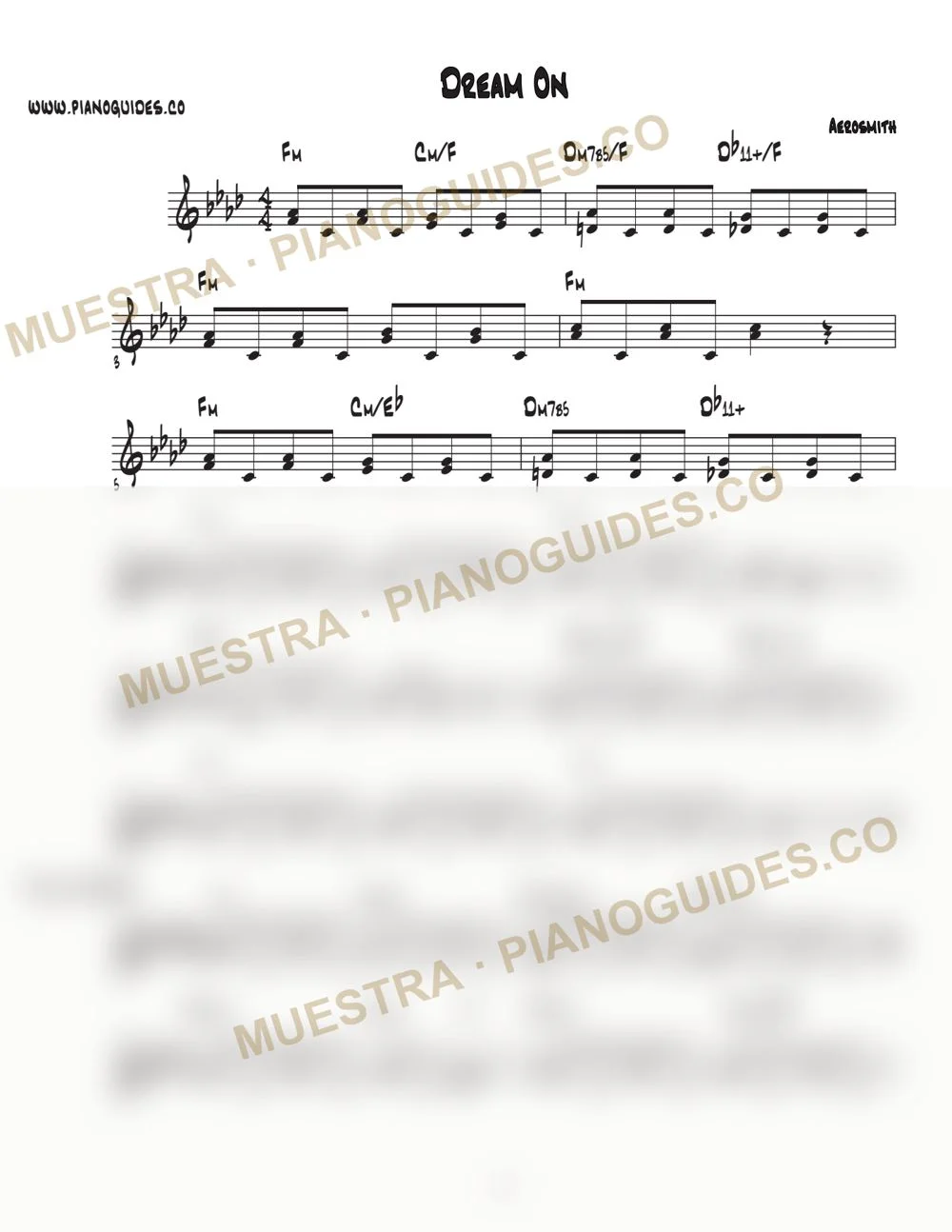 Primera página de la guía Dream On