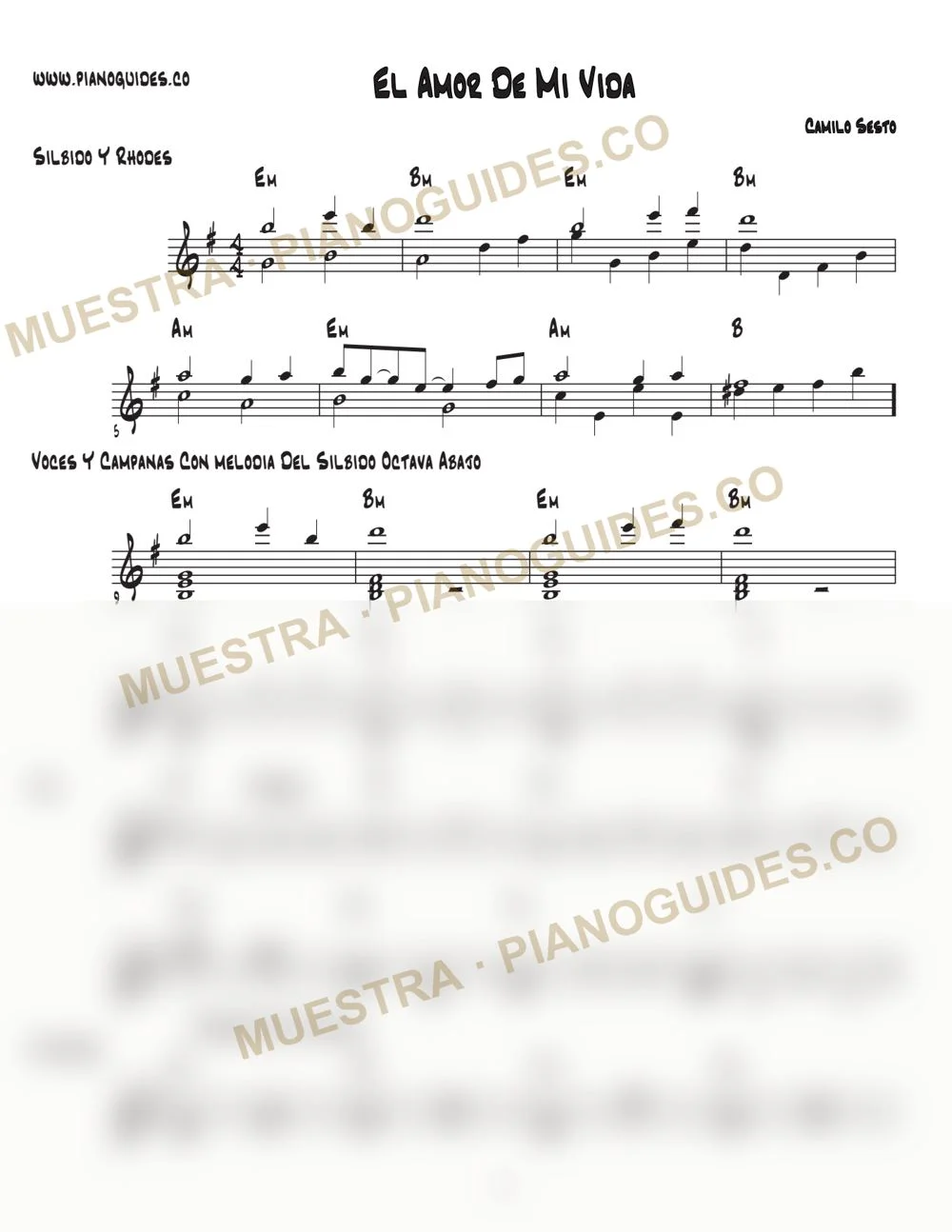 Primera página de la guía El Amor De Mi Vida